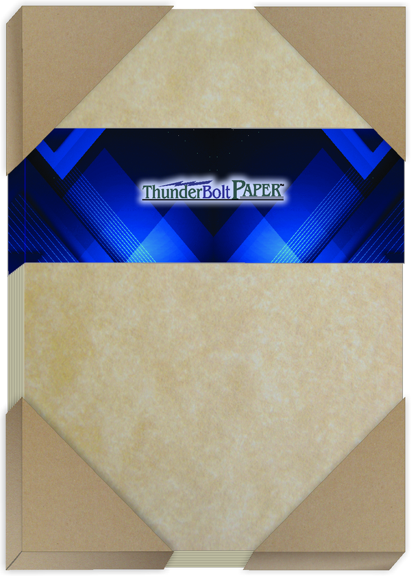 Aged Parchment Paper Card Stock – 65# Cover Weight for Vintage Printing and DIY Crafts aged antique award blank business caligraphy calligraphy certificate copy fashioned for printer head high quality invitation journal letterhead map menu message newspaper old looking pachment papyrus parchement parchmant parchment pergamino pirate printable printing resume retro romantic rustic scroll sheets stationary textured thick treasure treasure map victorian vintage wedding writing Parchment ThunderBolt Paper