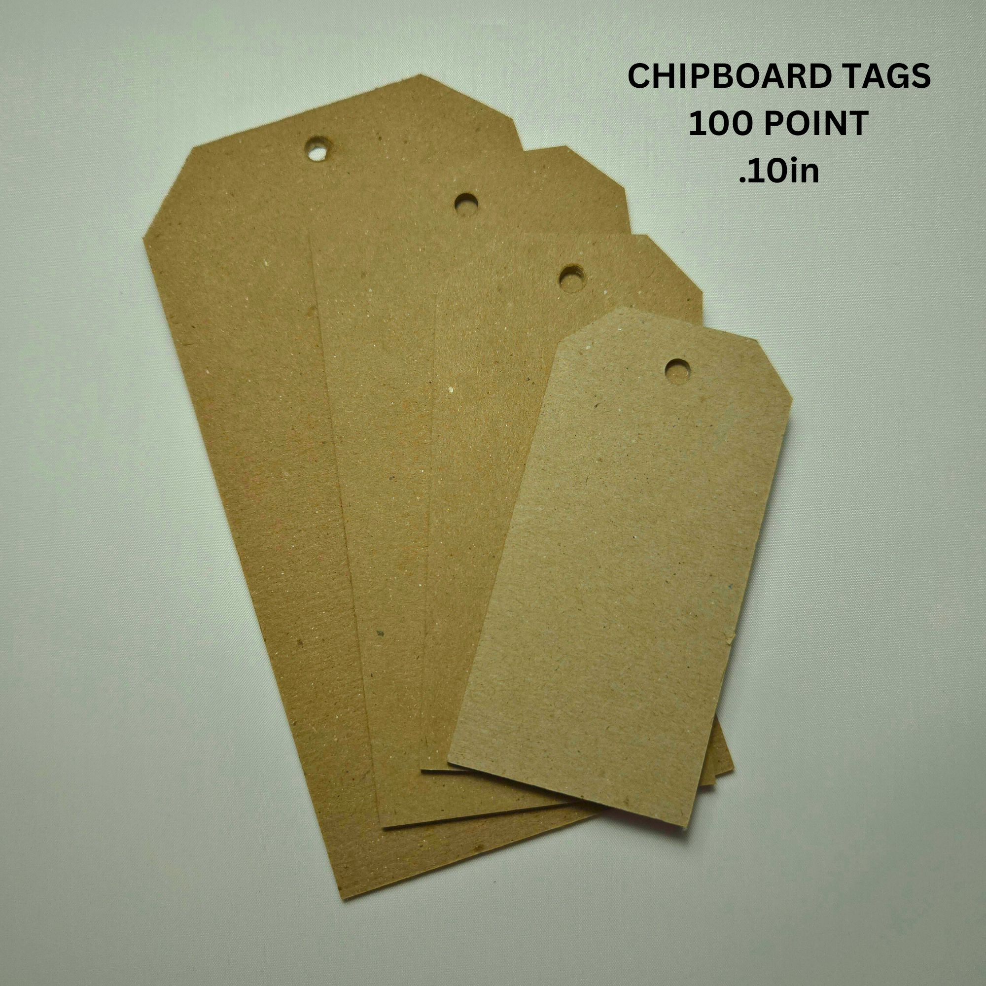 Chipboard Tags 100 Point Thickness – .100" Thick Heavy-Duty Kraft Brown Tags for Journaling, Scrapbooking & DIY Crafts Tags ThunderBolt Paper