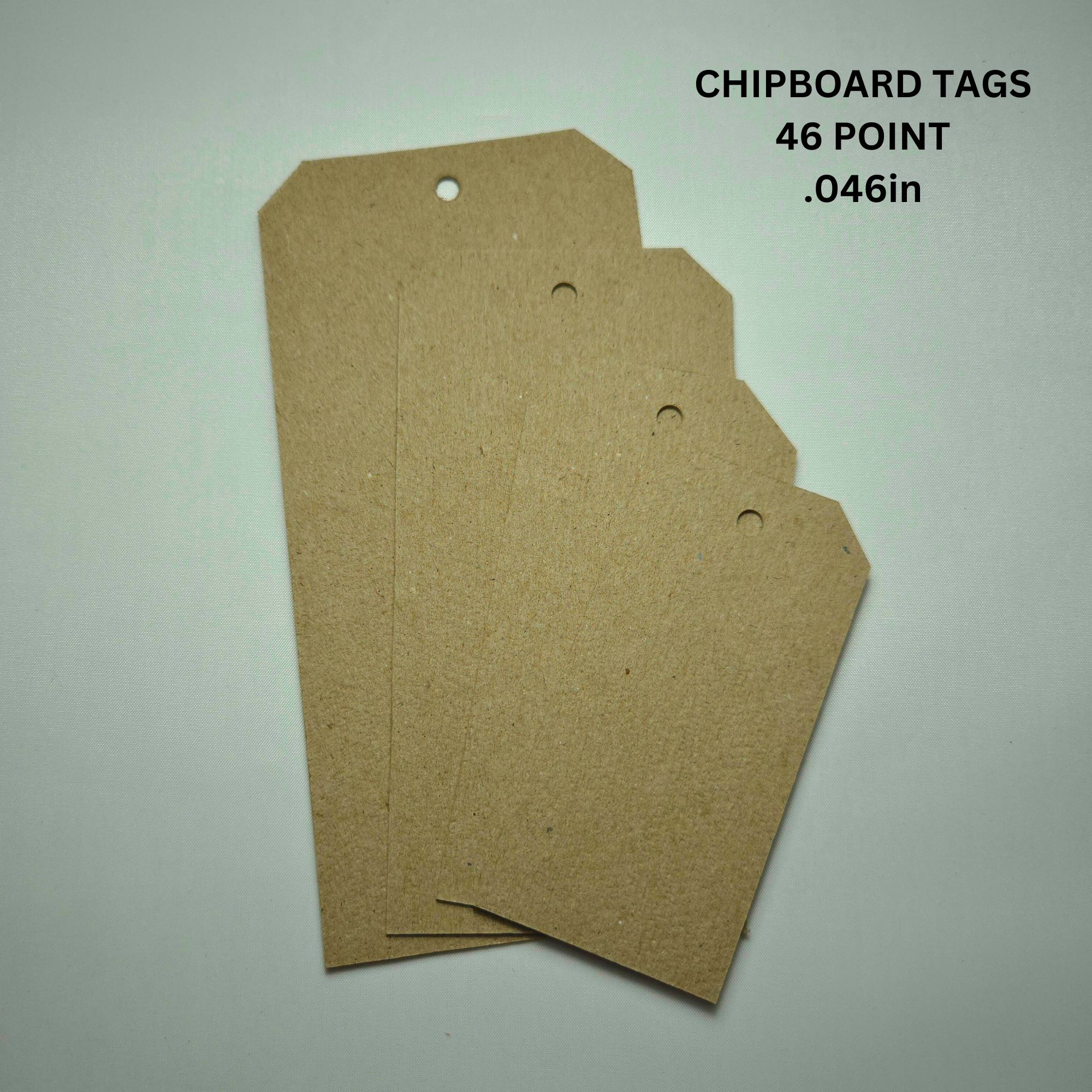 Chipboard Tags 46 Point – .046" Thick Lightweight Kraft Brown Tags for Junk Journaling, Scrapbooking, DIY Crafts, Thank you tags, Gift Tags