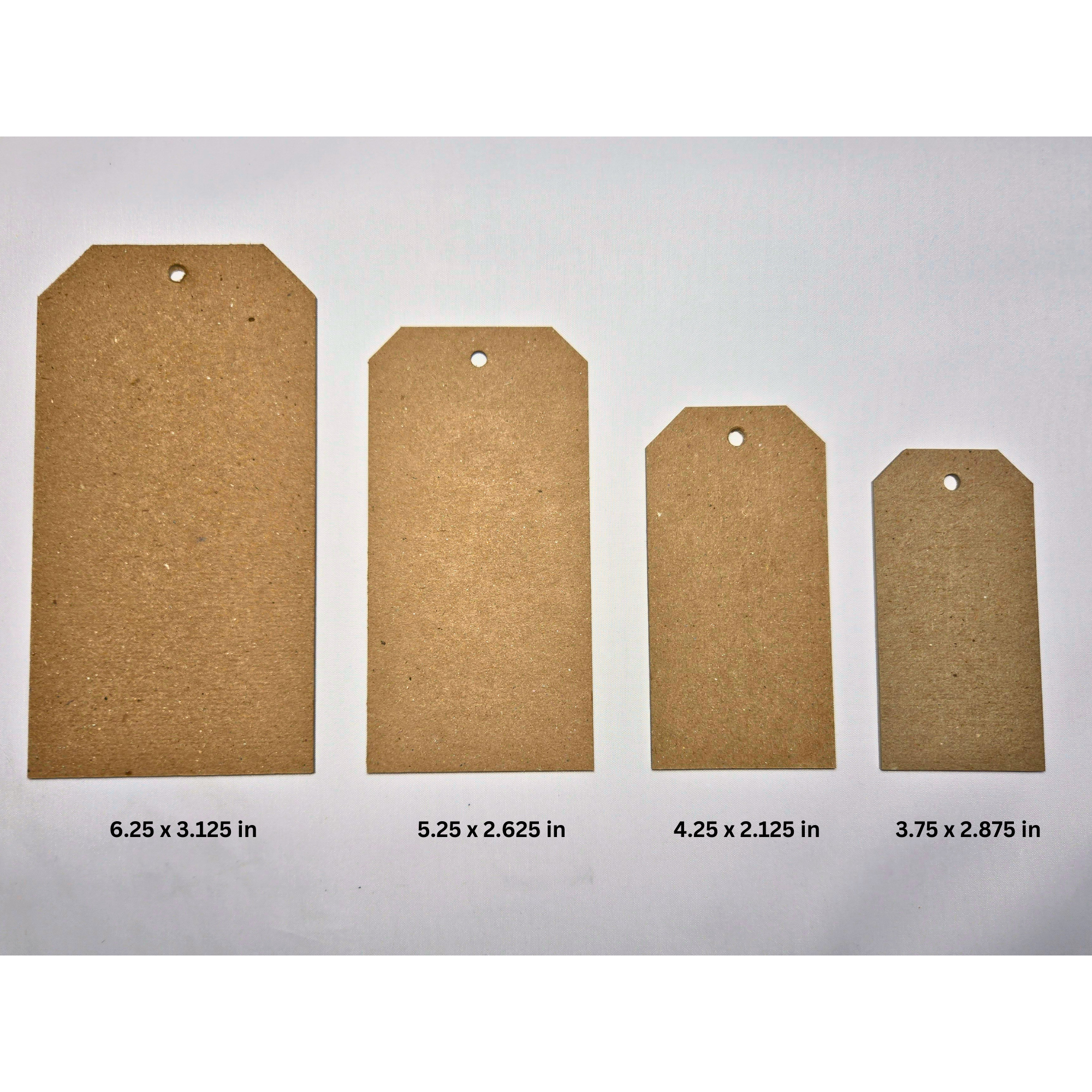 Chipboard Tags 100 Point Thickness – .100" Thick Heavy-Duty Kraft Brown Tags for Journaling, Scrapbooking & DIY Crafts Tags ThunderBolt Paper