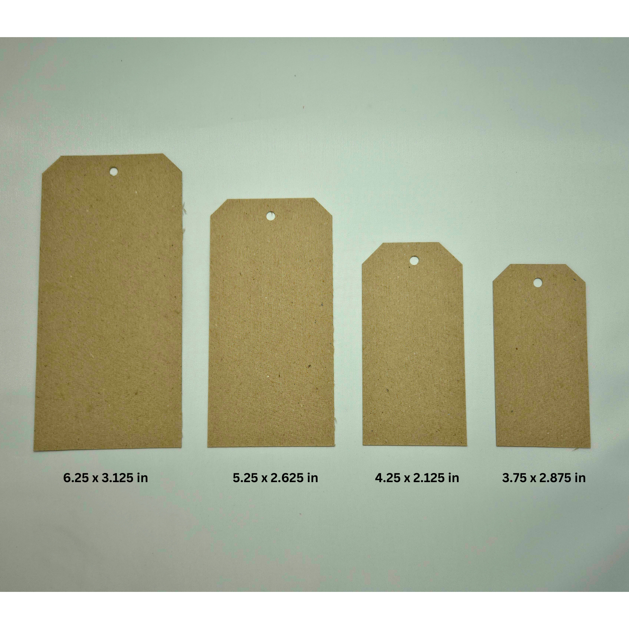 Chipboard Tags 46 Point – .046" Thick Lightweight Kraft Brown Tags for Junk Journaling, Scrapbooking, DIY Crafts, Thank you tags, Gift Tags