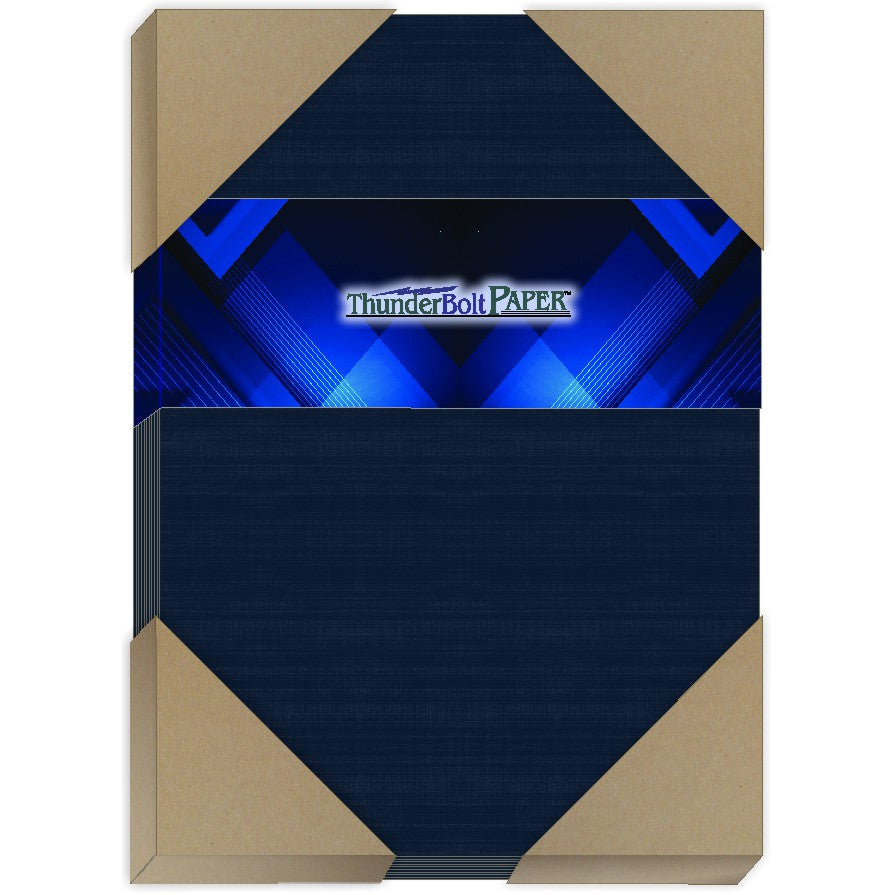 Blue Linen Cardstock – 80# Cover Weight for Elegant Printing and Crafting