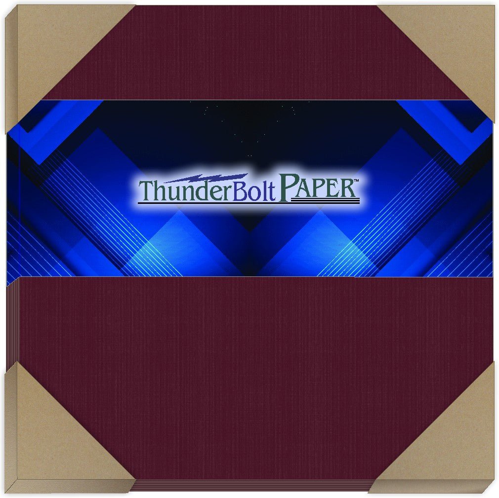 Burgundy Linen Cardstock – 80# Cover Weight for Elegant Printing and Crafting