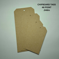 Chipboard Tags 46 Point – .046" Thick Lightweight Kraft Brown Tags for Junk Journaling, Scrapbooking, DIY Crafts, Thank you tags, Gift Tags
