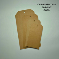 Chipboard Tags 60 Point – .060" Thick Heavy-Duty Kraft Brown Tags for Journaling, Scrapbooking, DIY Crafts, Gift Tags, Thank you tags