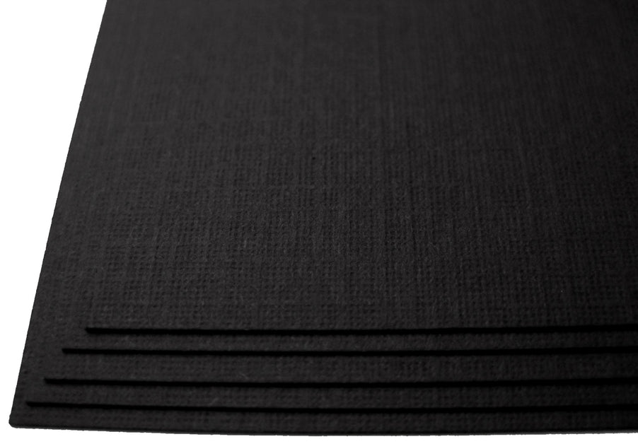 Black Linen Cardstock – 80# Cover Weight for Elegant Printing and Crafting