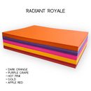 65lb 8.5x11 Light Cardstock Multi-Color Bundles Radiant Royale 65lb blue bond color colored colorful colors cover green pink purple red smooth text white yellow Bright ThunderBolt Paper Radiant Royale