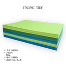 65lb 8.5x11 Light Cardstock Multi-Color Bundles Tropic Tide 65lb blue bond color colored colorful colors cover green pink purple red smooth text white yellow Bright ThunderBolt Paper Tropic Tide