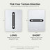 White Crepe Cardstock 80# texture direction guide: Long vs Short ThunderBolt Paper