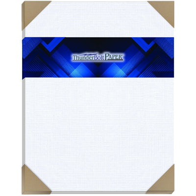 White Linen Cardstock – 80# Cover Weight for Elegant Printing and Crafting