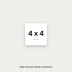 White Smooth Cardstock - 80# Cover Weight for Printing, Menus & Crafts 4x4 Smooth ThunderBolt Paper 4x4