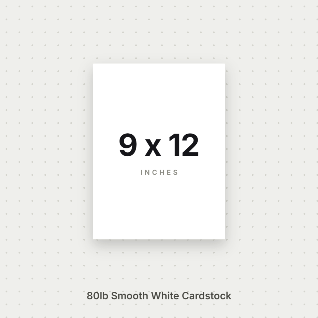 White Smooth Cardstock – 80# Cover Weight for Printing, Menus & Crafts 9x12 Smooth ThunderBolt Paper 9x12