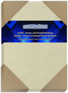 100 Natural Parchment 60# Text (=24# Bond) Paper Sheets - 11" X 17" (11X17 Inches) Tabloid|Ledger|Booklet Size - 60 Pound is Not Card Weight - Vintage Colored Old Parchment Semblance