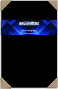10 Dark Black Smooth Card/Cover Sheets - 12" X 18" Large|Poster Size - 80# (80 lb/Pound) - 12X18 Inches Cover Weight Fine Paper for Quality Results on a Smooth Finish