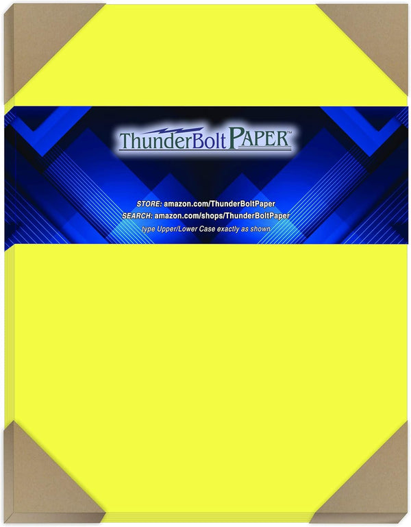 Neon Yellow Paper – 65# Cover Cardstock for Printing, Crafts, and DIY Projects basic blank bond bright brightly brights bulk card cardstock color colored colorful colors computer construction copie copy copying copypaper ct duty flyer hard heavy heavyweight high quality inkjet laser multipurpose neon notebook office paper papers papier plain premium printable printer printerpaper printing products reams recycled reem size solar stock tabloid thick thin typing word Bright ThunderBolt Paper
