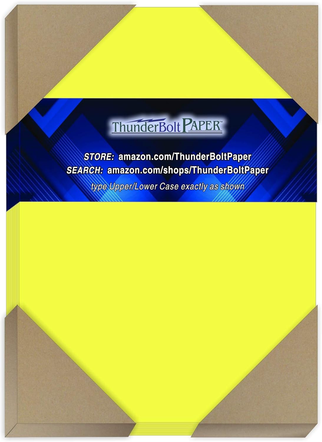 Neon Yellow Paper – 65# Cover Cardstock for Printing, Crafts, and DIY Projects 5x7 150 sheets basic blank bond bright brightly brights bulk card cardstock color colored colorful colors computer construction copie copy copying copypaper ct duty flyer hard heavy heavyweight high quality inkjet laser multipurpose neon notebook office paper papers papier plain premium printable printer printerpaper printing products reams recycled reem size solar stock tabloid thick thin typing word Bright ThunderBolt Paper