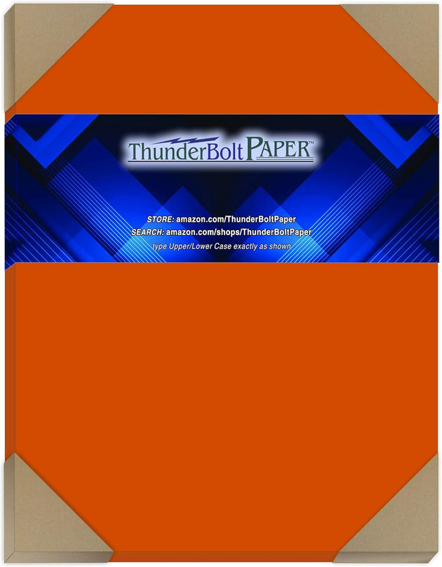 Dark Orange Paper – 65# Cover/Cardstock for Printing, Crafts, and DIY Projects basic blank bond bright brightly brights bulk card cardstock color colored colorful colors computer construction copie copy copying copypaper ct duty flyer hard heavy heavyweight high quality inkjet laser multipurpose neon notebook office paper papers papier plain premium printable printer printerpaper printing products reams recycled reem size solar stock tabloid thick thin typing word Bright ThunderBolt Paper