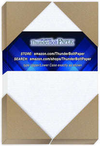 100 White Linen 80# Cover Paper Sheets - 4" X 6" (4X6 Inches) Photo|Card|Frame Size - 80 lb/Pound Card Weight - Fine Linen Textured Finish - 96 Bright Cardstock