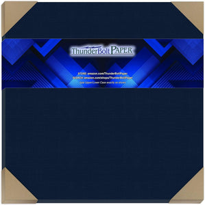 25 Dark Navy Blue Linen 80# Cover Paper Sheets - 12" X 12" (12X12 Inches) Scrapbook Album|Cover Size - 80 lb/Pound Card Weight - Fine Linen Textured Finish - Deep Dye Quality Cardstock