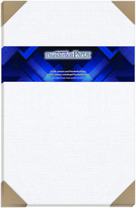 25 White Linen 80# Cover Paper Sheets - 11" X 14" (11X14 Inches) Scrapbook|Picture-Frame Size - 80 lb/Pound Card Weight - Fine Linen Textured Finish Cardstock